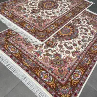 فرش دستباف خطیبی گل ابریشم رنگ پیازی اعلا|فرش|مشکین‌دشت, |دیوار