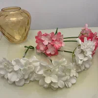 گل هورتانسیا ۶بوته با گلدون نو فقط ۵۰۰|گل مصنوعی|خشکبیجار, |دیوار