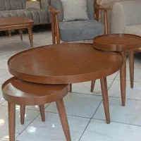 جلومبلی و عسلی گرد لبه دار ۴ تیکه((سهند مبل))