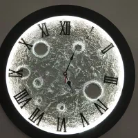 ساخت ساعت دیواری با طرح ماه