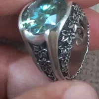 انگشتر موزنایت قلمزنی کلکسیونی فاخر