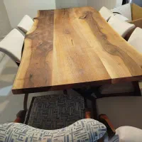 میز چوب گردو ورزین ۸نفره