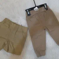 شلوارک کتان برند آمریکایی carhartt سایز ۶ تا9 ماه