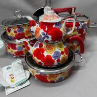 سرویس قابلمه ترکیه ای اکبند با طرح جذاب گل رز|ظروف پخت‌وپز|تهران, کیانشهر|دیوار