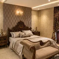 ست کامل تخت خواب بدون تشک و شزلون