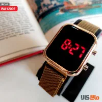 ساعت کامپیوتری طلایی بندحصیری