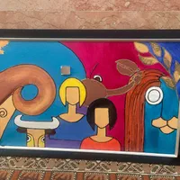 تابلو رنگ روغن نماد ماه تولد