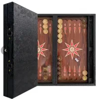 تخته نرد چوبی و چرمی