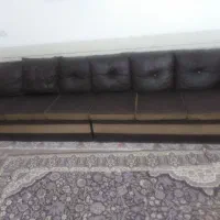 مبل ال 8 نفره دورو چرم و مخمل