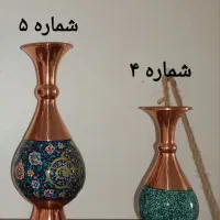 گلدان مسی صنایع دستی فیروزه