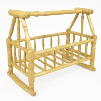 گهواره چوبی خراطی شده