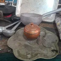 سینی قدمت دار ۲تاملاغه۱قندون آبکش و...