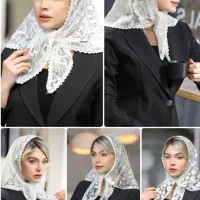 روسری سه گوش دانتل مزونی