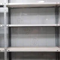 قفسه فلزی فروشگاهی سفید رنگ