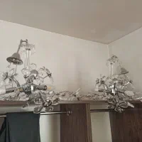 دو عدد لوستر|لوستر و چراغ آویز|بومهن, |دیوار