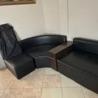 مبل ال مشکی چرم