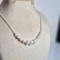 گردنبند مروارید و نقره