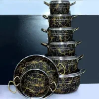 سرویس قابلمه 14 پارچه تفلون مدل کهکشانی