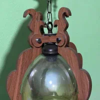 لوستر آویز چوبی