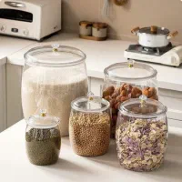 بانکه حبوبات اکرلیک ۵تایی نشکن درب الماسی