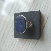 انگشتر نقره دست ساز با سنگ لاجورد
