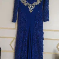 پیرهن گیپورآبی کاربنی