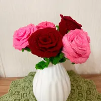 گل رز بافتنی|گل مصنوعی|گرگان, |دیوار