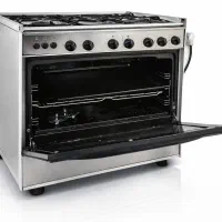 اجاق گاز مبله پنج شعله رزگاز  تمام استیل