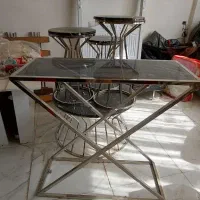 فروش میز مستطیل بلند استیل فوری فوری|میز و صندلی غذاخوری|قدس, شهرک فرزان|دیوار