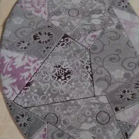 قالیچه بیضی زمرد مشهد و پادری جفت