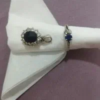 انگشتر و گردنبند یاقوت کبود