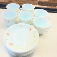 ست فنجان و نعلبکی چینی و آرکوپال|ظروف سرو و پذیرایی|سبزوار, امیر کبیر|دیوار