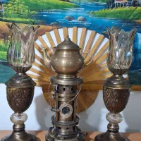 شمعدانی و چراغ و قوری