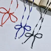 گردنبند مرواریدی و پاپیونی شیک