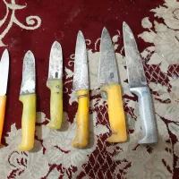 چاقو سلاخی و جیبی|کلکسیون اشیاء عتیقه|باقرشهر, |دیوار