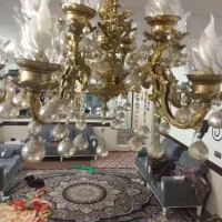 یک جفت لوستر برنجی|لوستر و چراغ آویز|ورامین, ورامین|دیوار