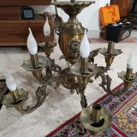 لوستر ده شاخه برنجی