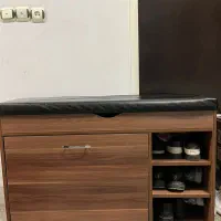 جاکفشی چوبی باروکش چرم