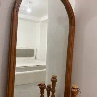 کنسول چوبی دو کشوعه به همراه اینه و شمع دان|بوفه، ویترین، کنسول|قم, پردیسان|دیوار