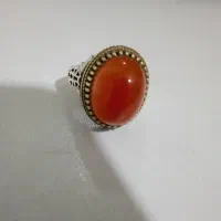 انگشتر نقره عقیق با نما