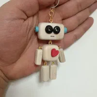 جا کلیدی و آویز ربات چوبی