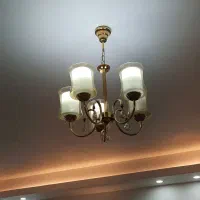 فروش یک جفت لوستر طلایی