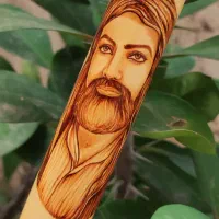 نی سوخته نگاری شده (طرح امام علی)