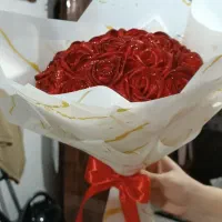 دسته گل روبانی،کادو روز مادر|گل مصنوعی|پیشوا, |دیوار