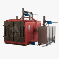 دستگاه کوره زغال چوبی کبابی لیمو کربن دوار پسته