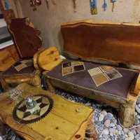 مبلمان چوبی روستیک|مبلمان خانگی و میز عسلی|چالوس, |دیوار