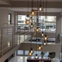 لوستر اسکای لایت.حباب دفرمه،کریستال دست ساز کد 5|لوستر و چراغ آویز|تهران, بازار|دیوار