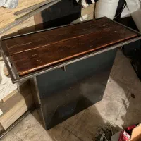 میز آهنی و چوبی ترکیبی