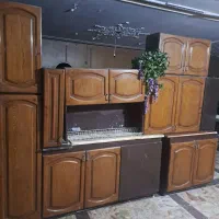 کابینت فلزی دسته دوم درب چوبی سالم ودرحد