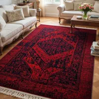 فرش ماشینی قرمز|فرش|بندر ماهشهر, |دیوار